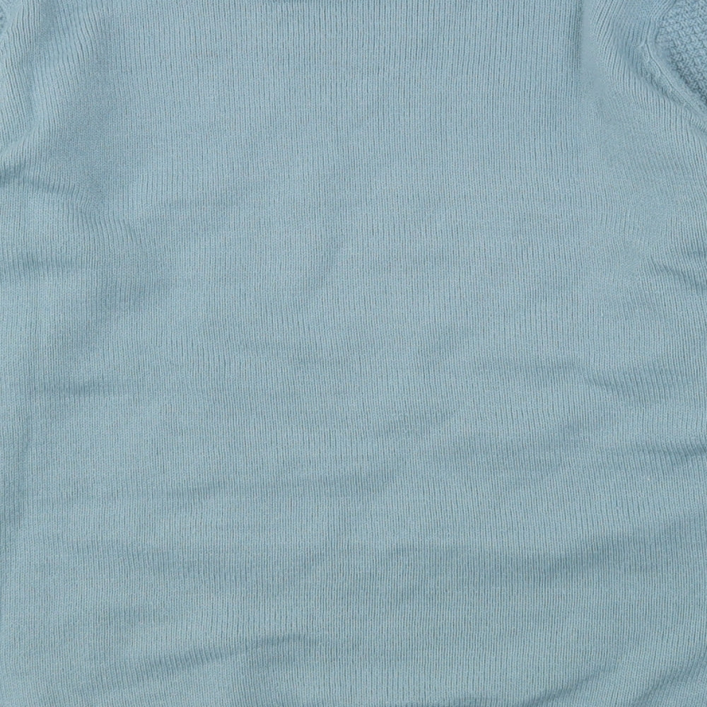 Isle Essentials  Womens Green High Neck  Acrylic Pullover Jumper Size 14
