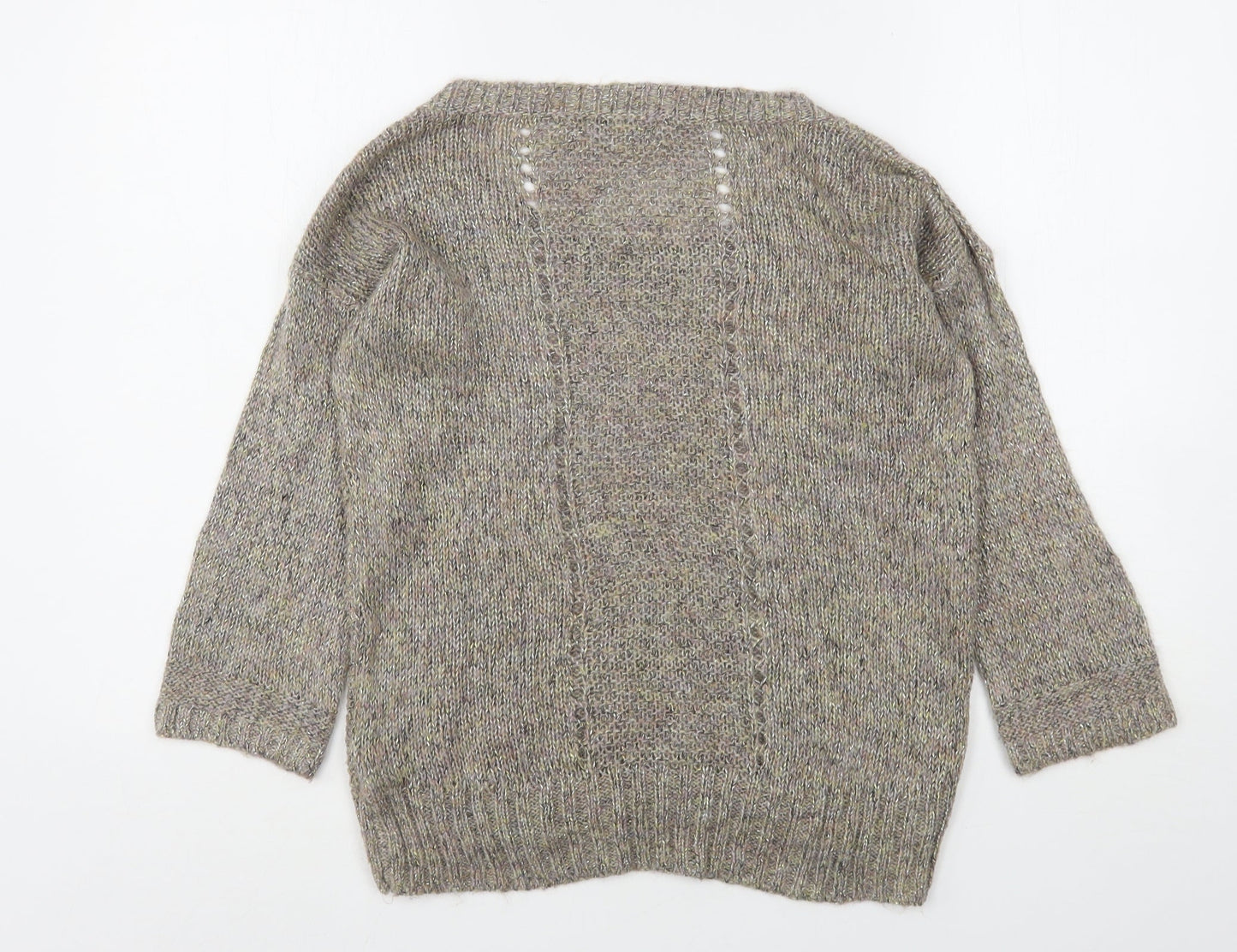 RJR.John Rocha Womens Brown Round Neck  Acrylic Pullover Jumper Size 8