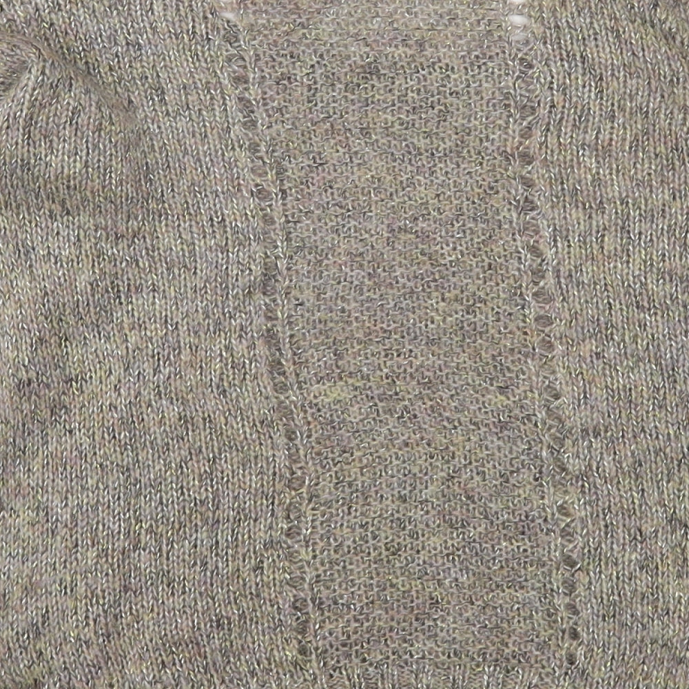 RJR.John Rocha Womens Brown Round Neck  Acrylic Pullover Jumper Size 8
