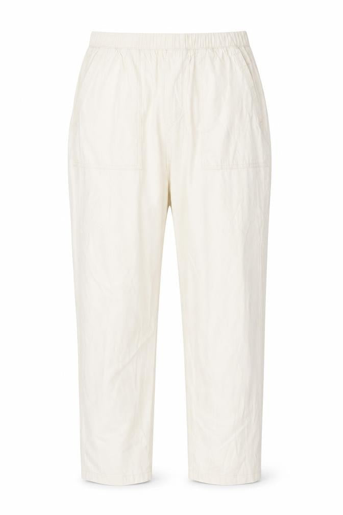 Dunnes Womens Beige  Cotton Trousers  Size L L26.5 in Regular