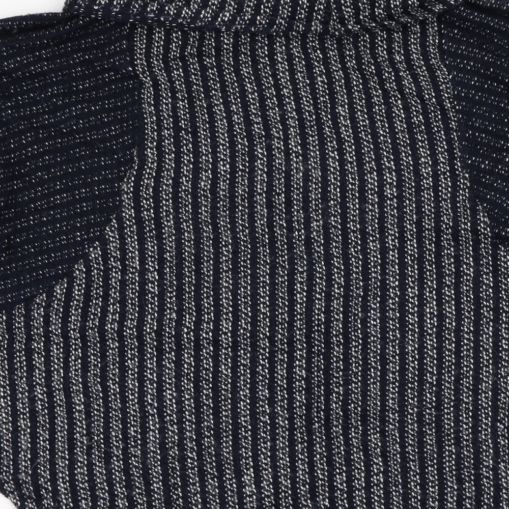 Stock Shop Womens Blue Roll Neck  Acrylic Pullover Jumper Size S