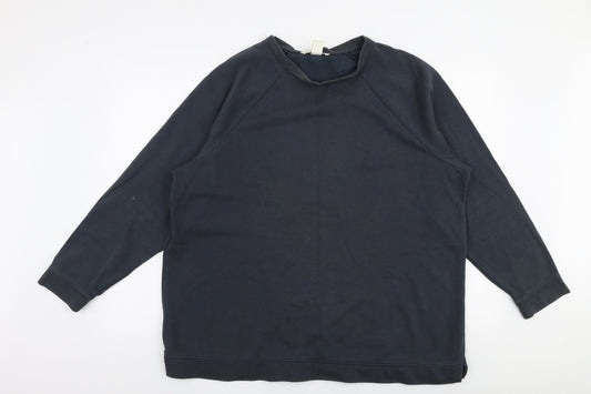 H&M Mens Blue  Cotton Pullover Sweatshirt Size L