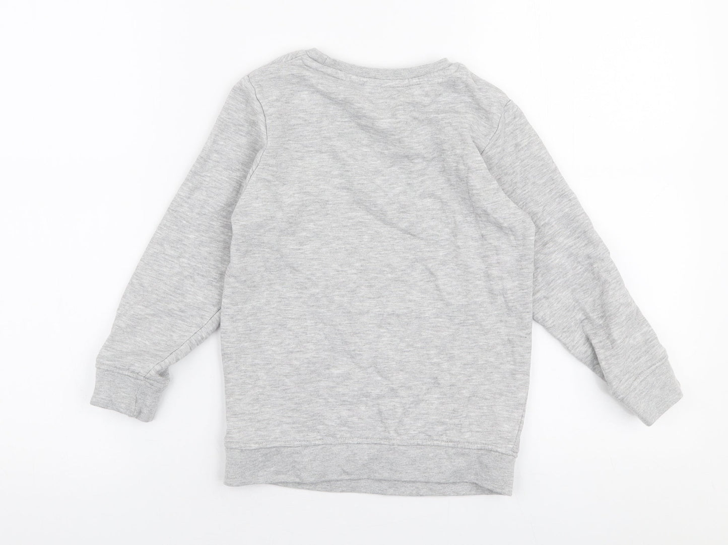 George Girls Grey  Cotton Pullover Sweatshirt Size 6-7 Years  Pullover