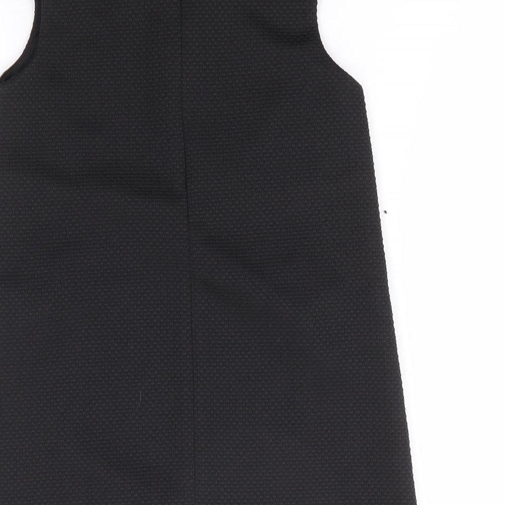 NEXT Girls Black  Polyester Shift  Size 4 Years  Mock Neck Zip