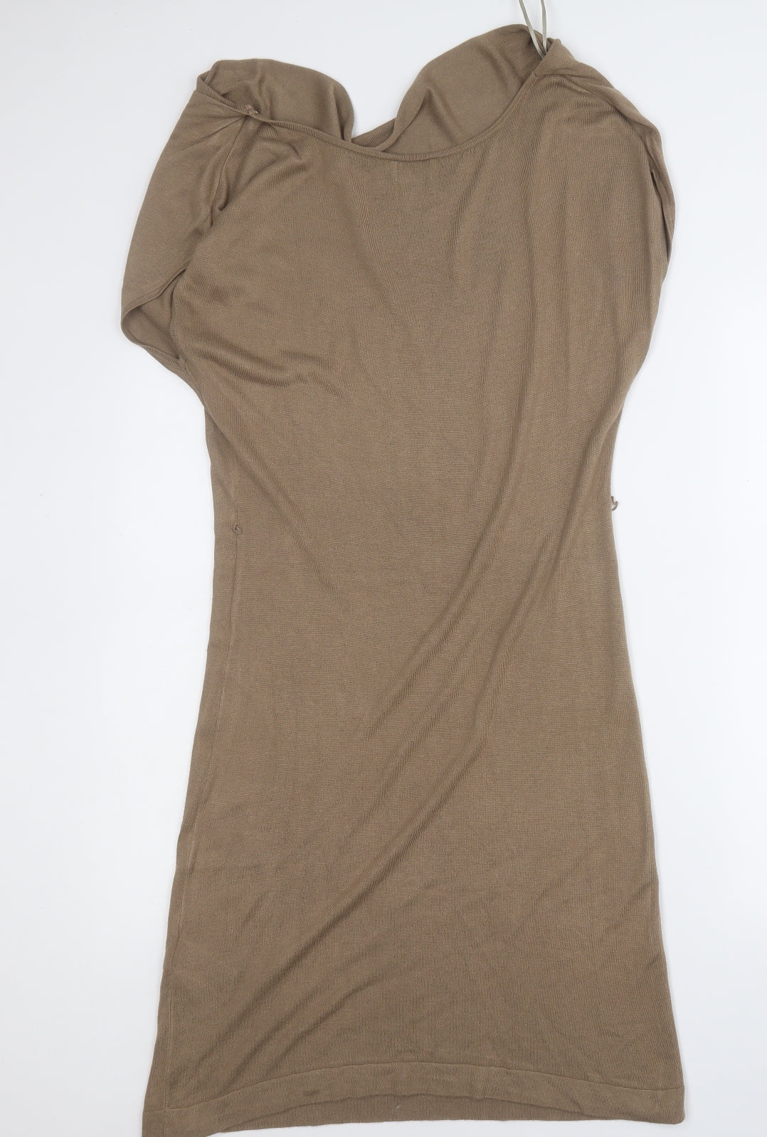 H&M Womens Brown  Viscose A-Line  Size M  Round Neck