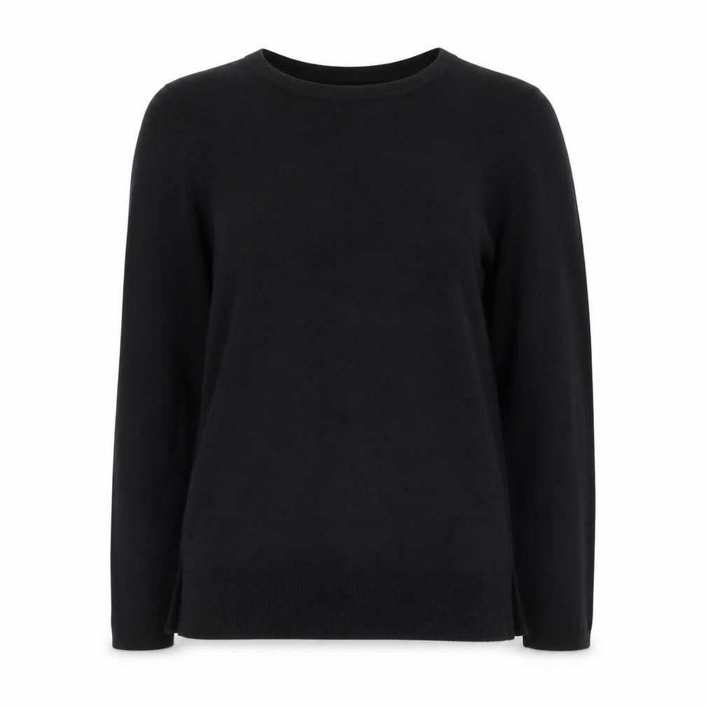 Bonmarché Womens Black Round Neck Acrylic Cape Jumper Size 10