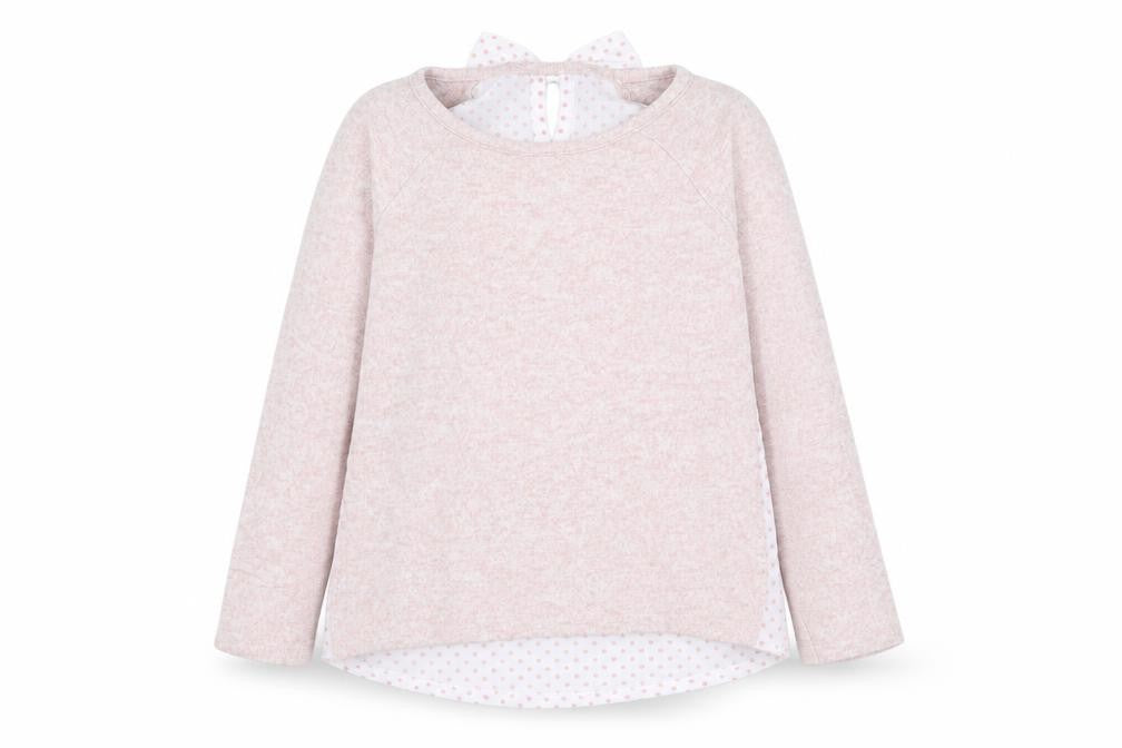 Dunnes Girls Pink  Viscose Basic Casual Size 7 Years Round Neck