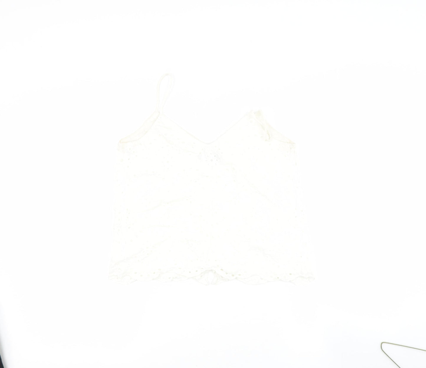 newlook Womens Beige  Cotton Basic T-Shirt Size 8 V-Neck