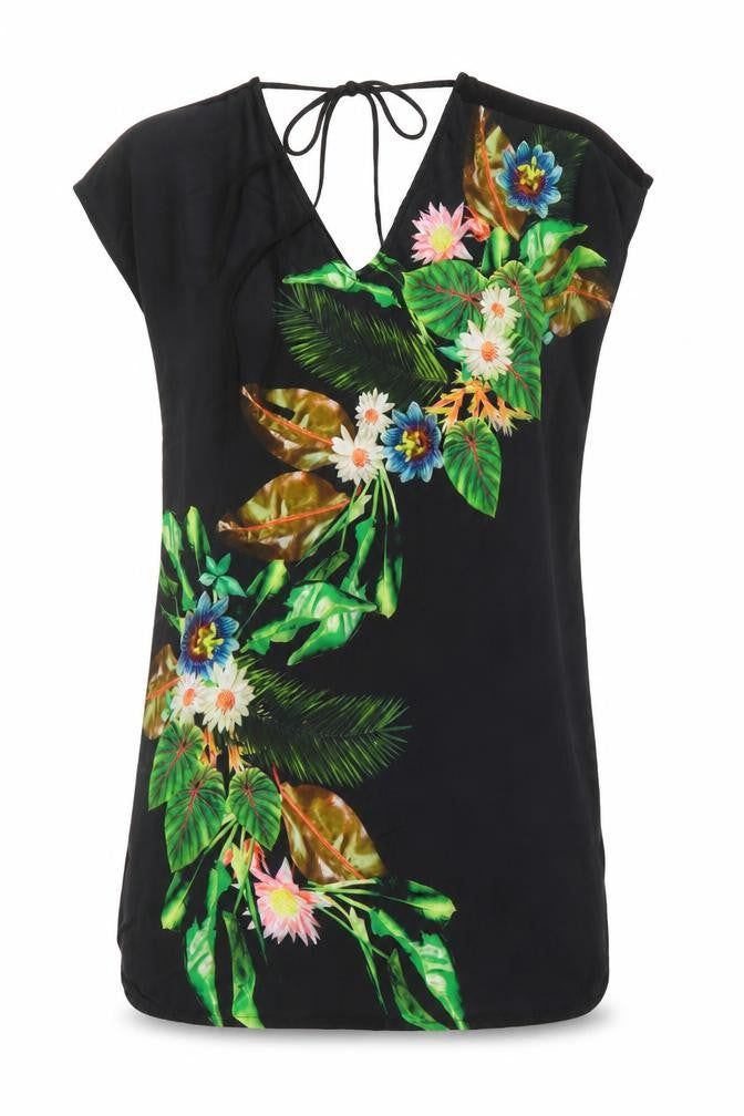 Warehouse Womens Multicoloured Floral Polyester Basic Blouse Size 8 V-Neck