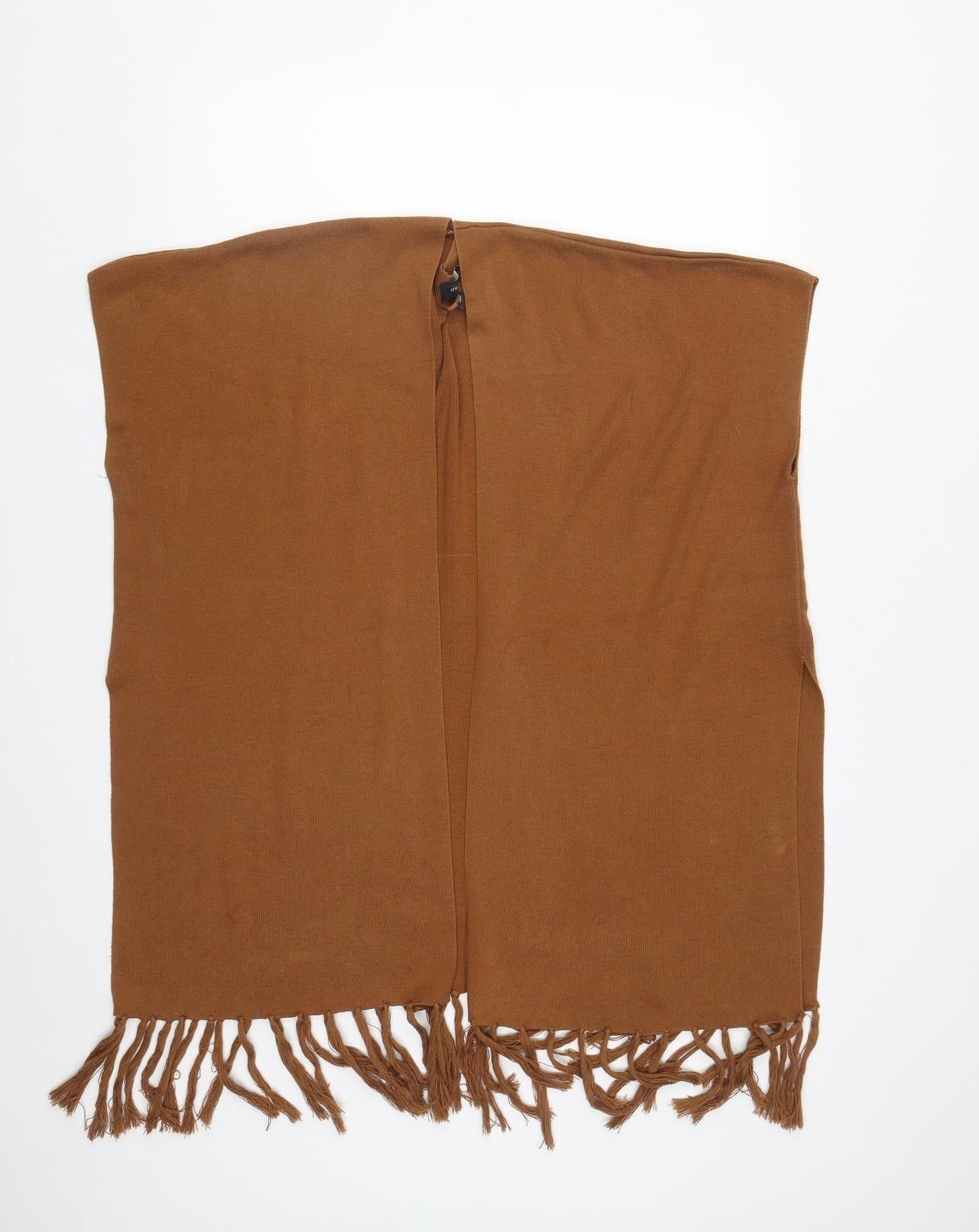 Atmosphere Womens Brown V-Neck  Acrylic Cape Jumper Size S