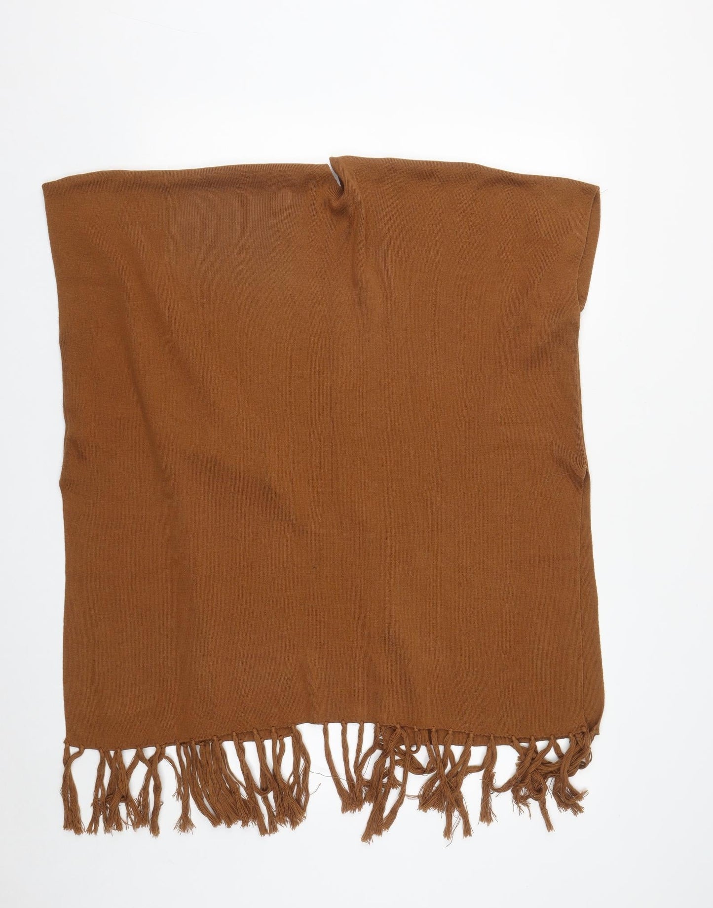 Atmosphere Womens Brown V-Neck  Acrylic Cape Jumper Size S