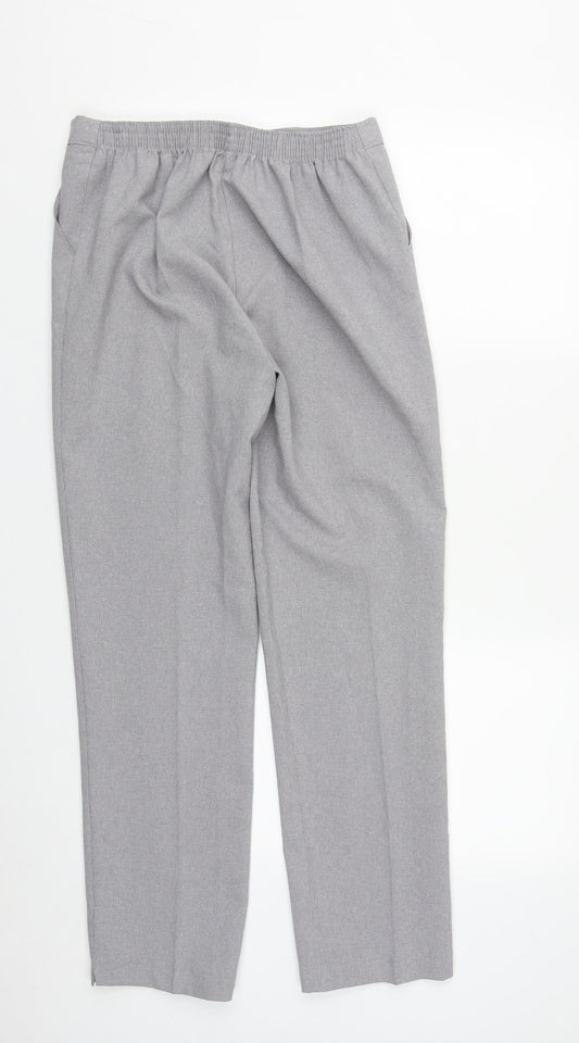 Preworn Womens Grey  Polyester Trousers  Size 12 L30 in Regular