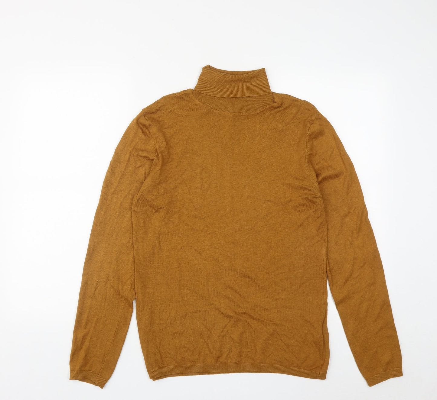 ICHI Womens Brown Roll Neck  Viscose Pullover Jumper Size L