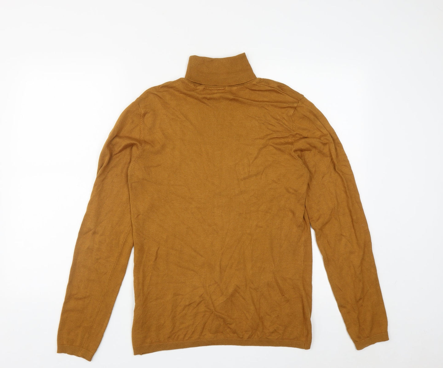 ICHI Womens Brown Roll Neck  Viscose Pullover Jumper Size L