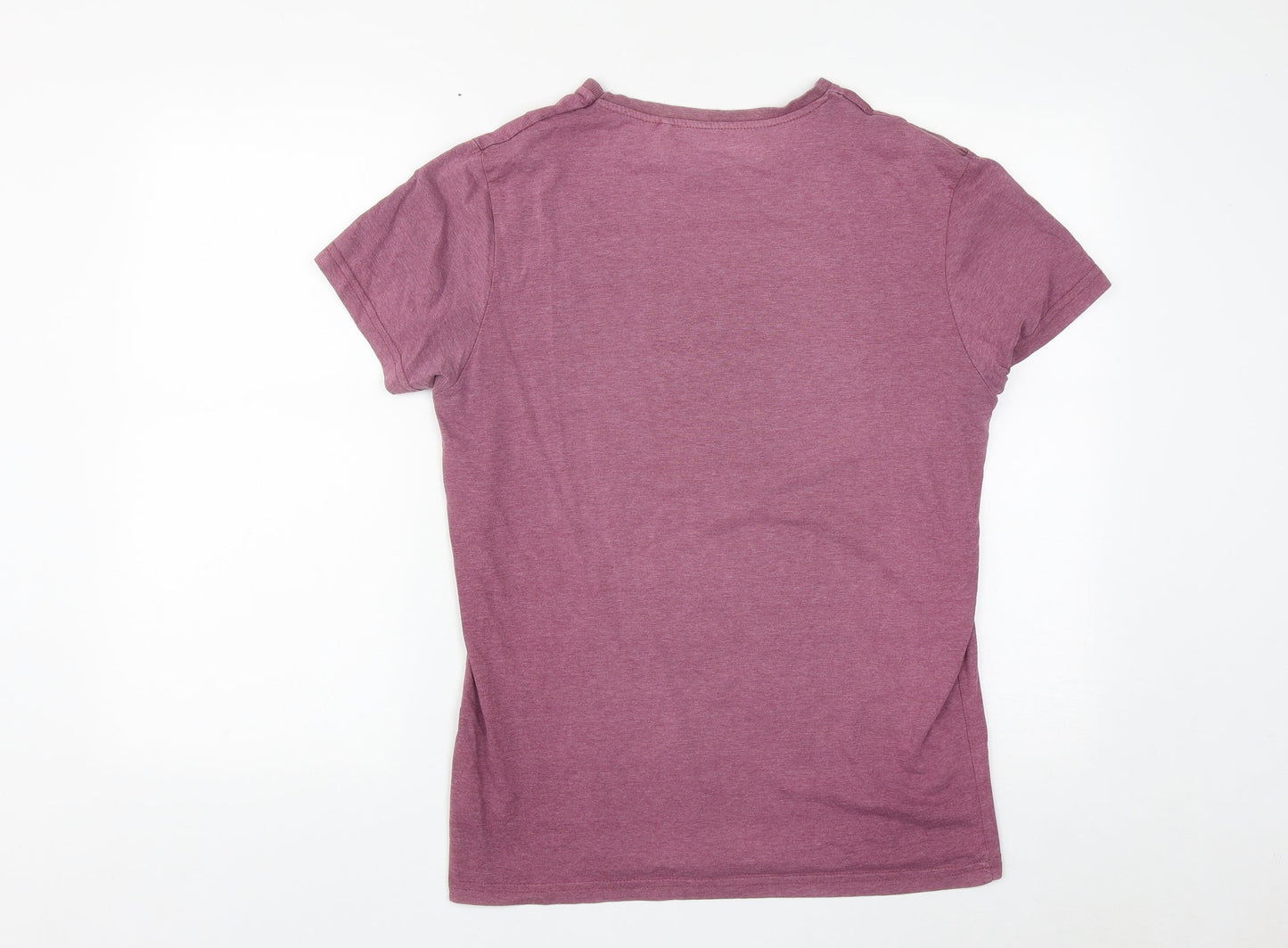 Preworn Mens Red  Polyester  T-Shirt Size M Round Neck
