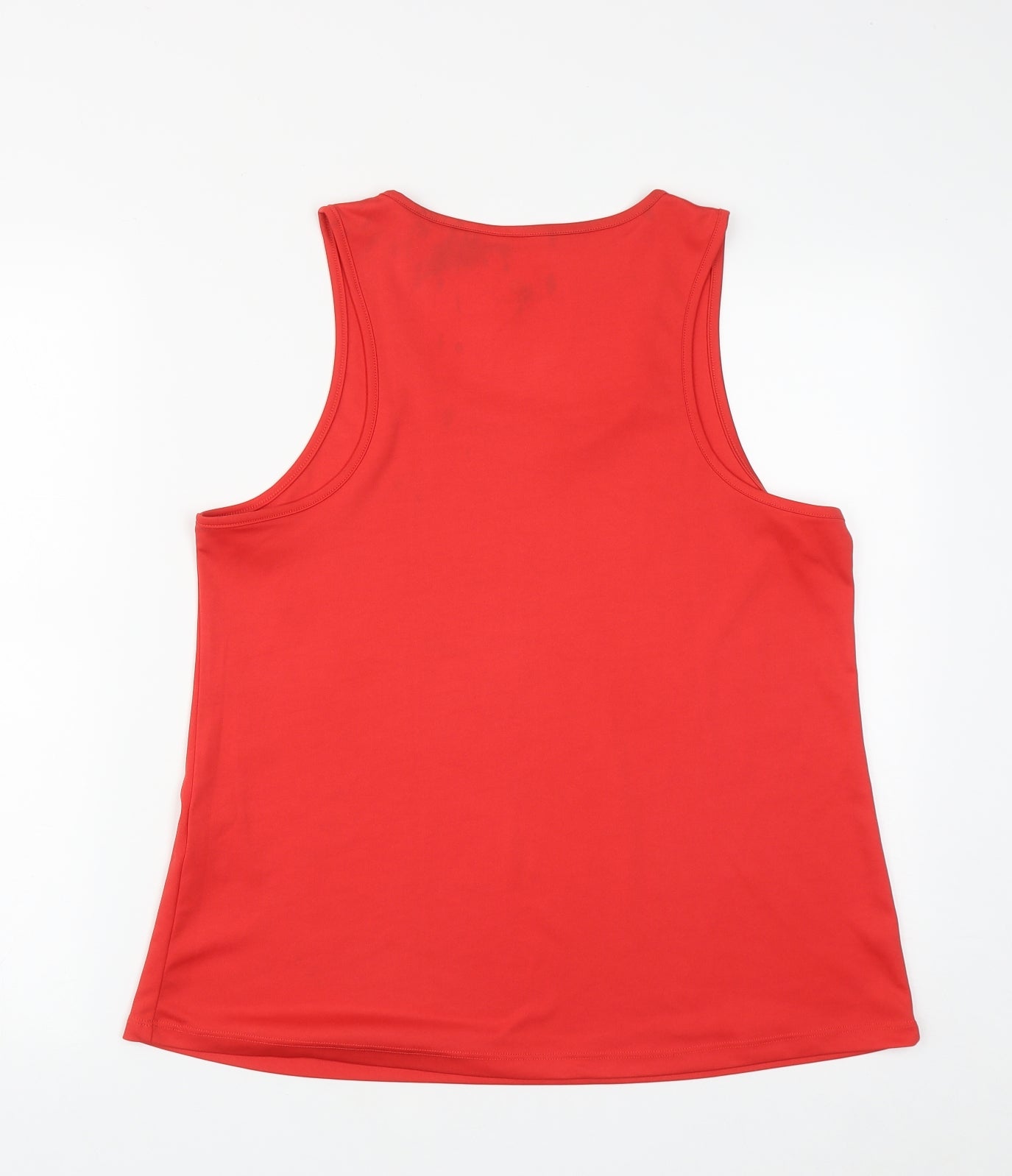 New Look Womens Red  Polyester Basic Tank Size L Round Neck