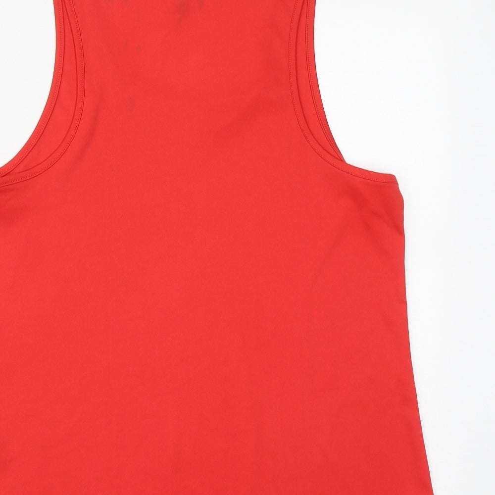 New Look Womens Red  Polyester Basic Tank Size L Round Neck