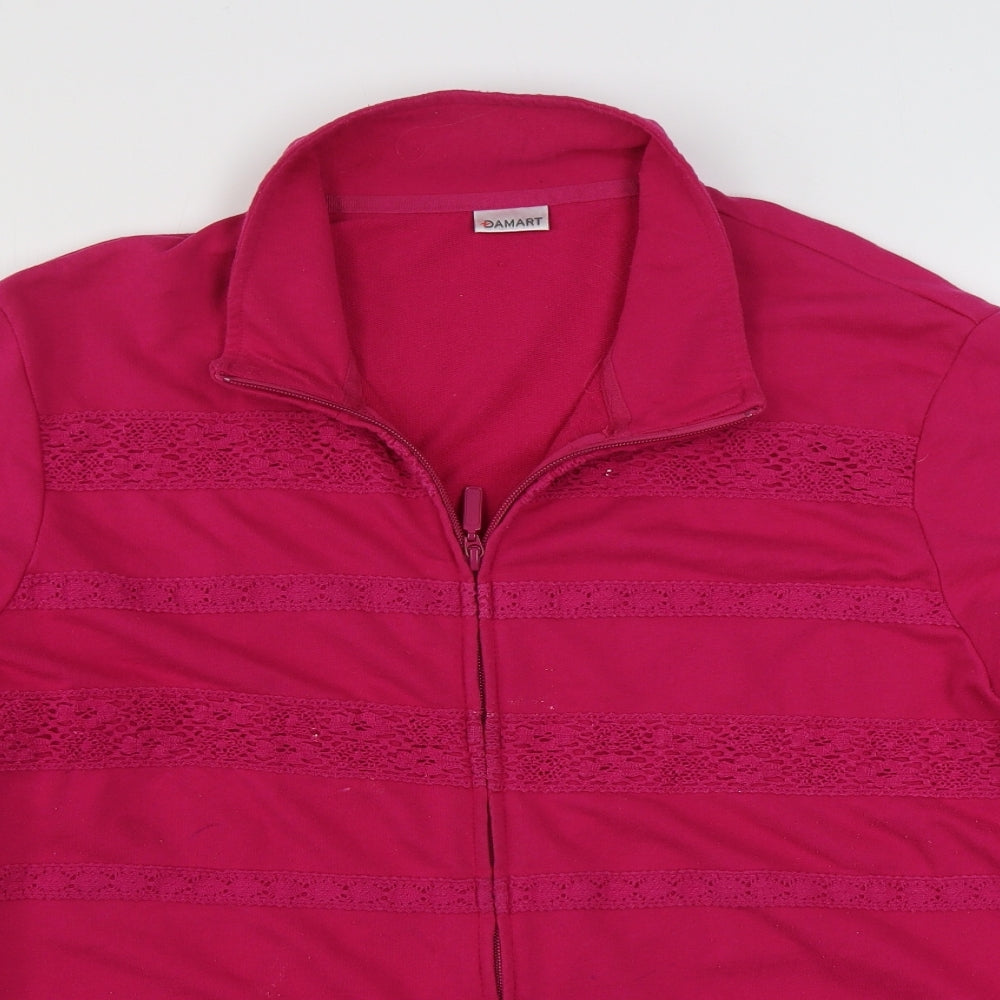Damart Womens Pink   Jacket  Size XL  Zip