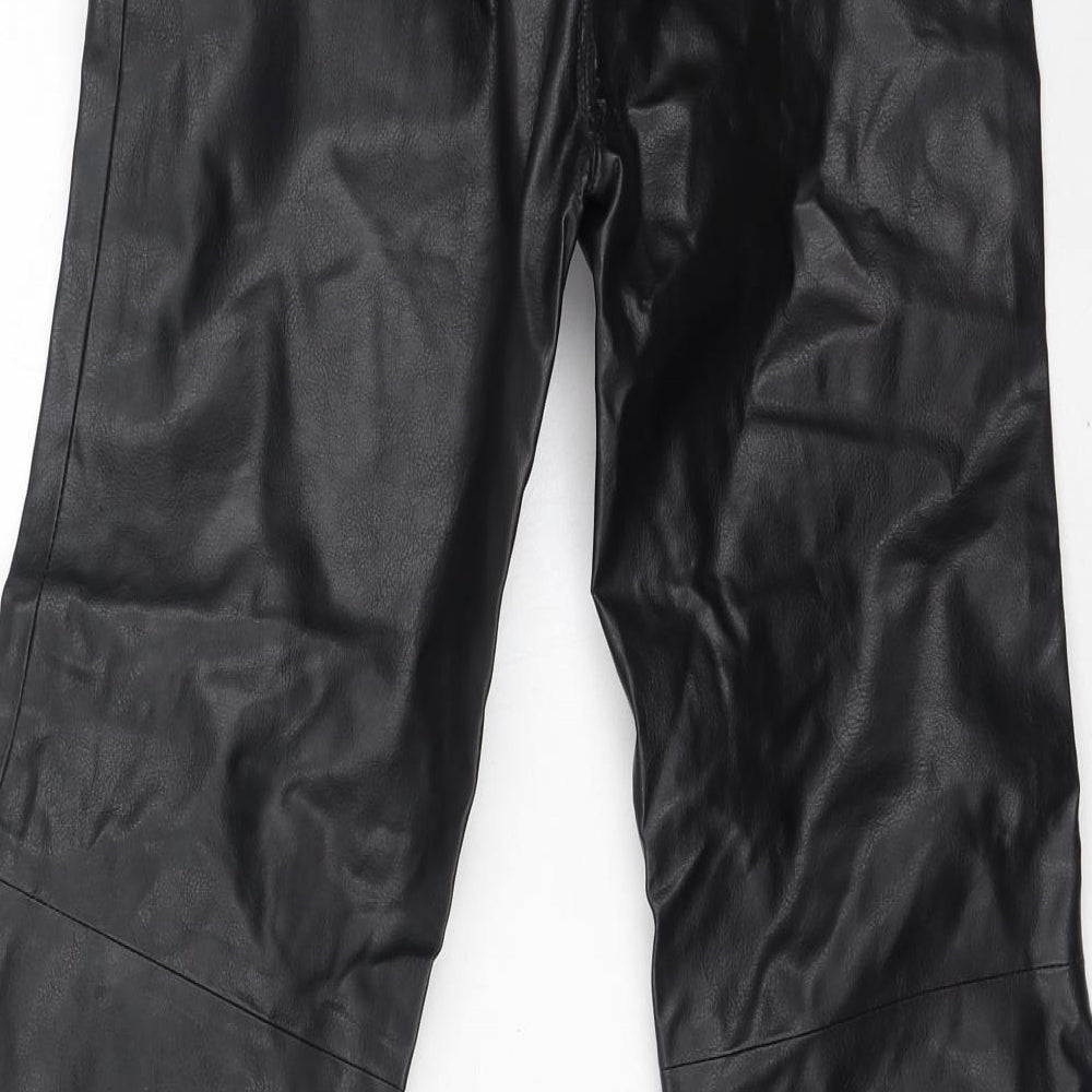 Kylie Girls Black  Polyester Jegging Trousers Size 12 Years  Regular