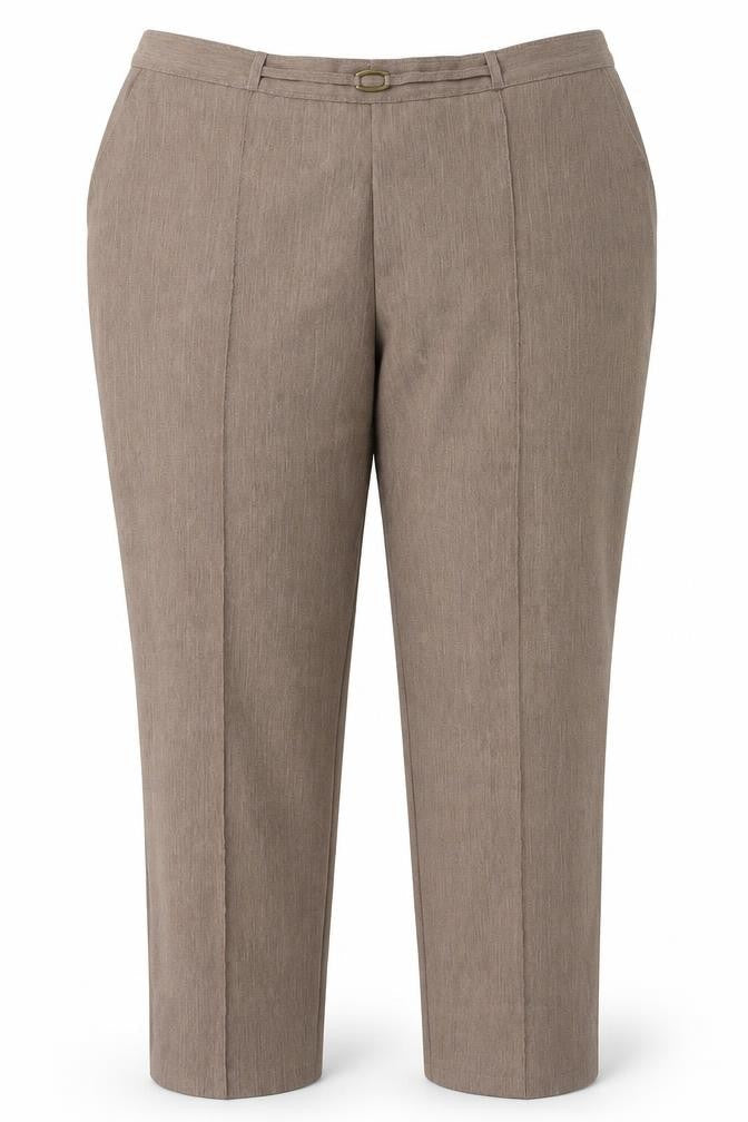 Marks and Spencer Womens Beige  Polyester Trousers  Size 20 L26 in Regular