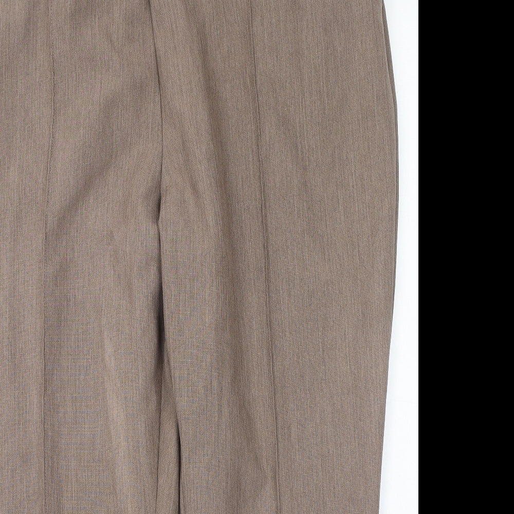 Marks and Spencer Womens Beige  Polyester Trousers  Size 20 L26 in Regular