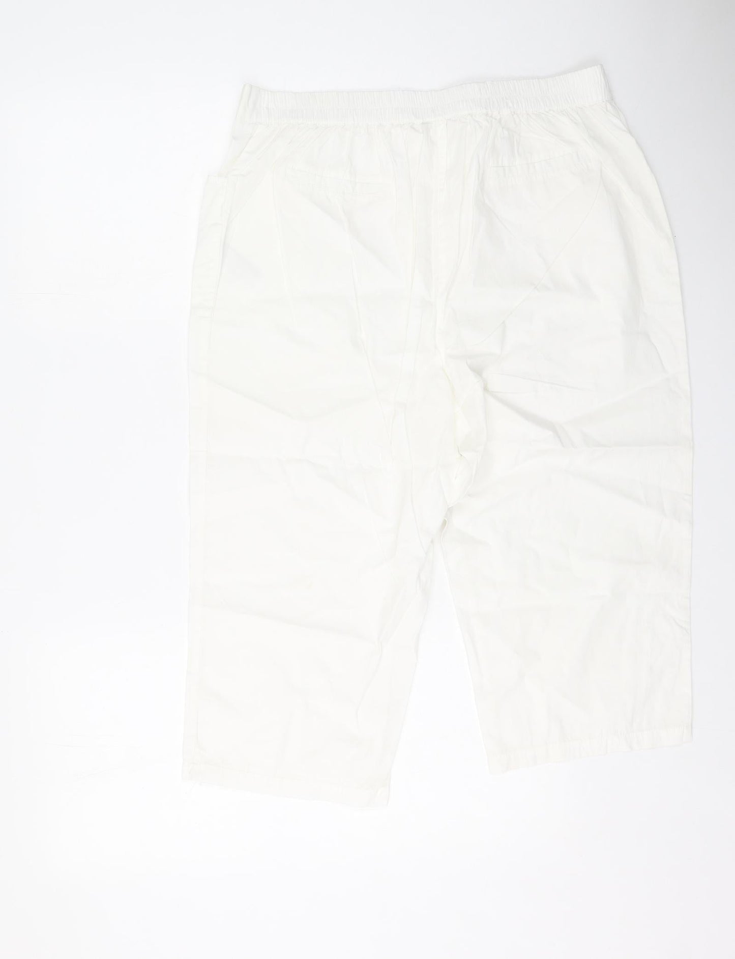 Anthology Womens White  Cotton Trousers  Size 16  Regular