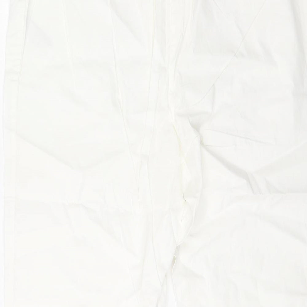 Anthology Womens White  Cotton Trousers  Size 16  Regular