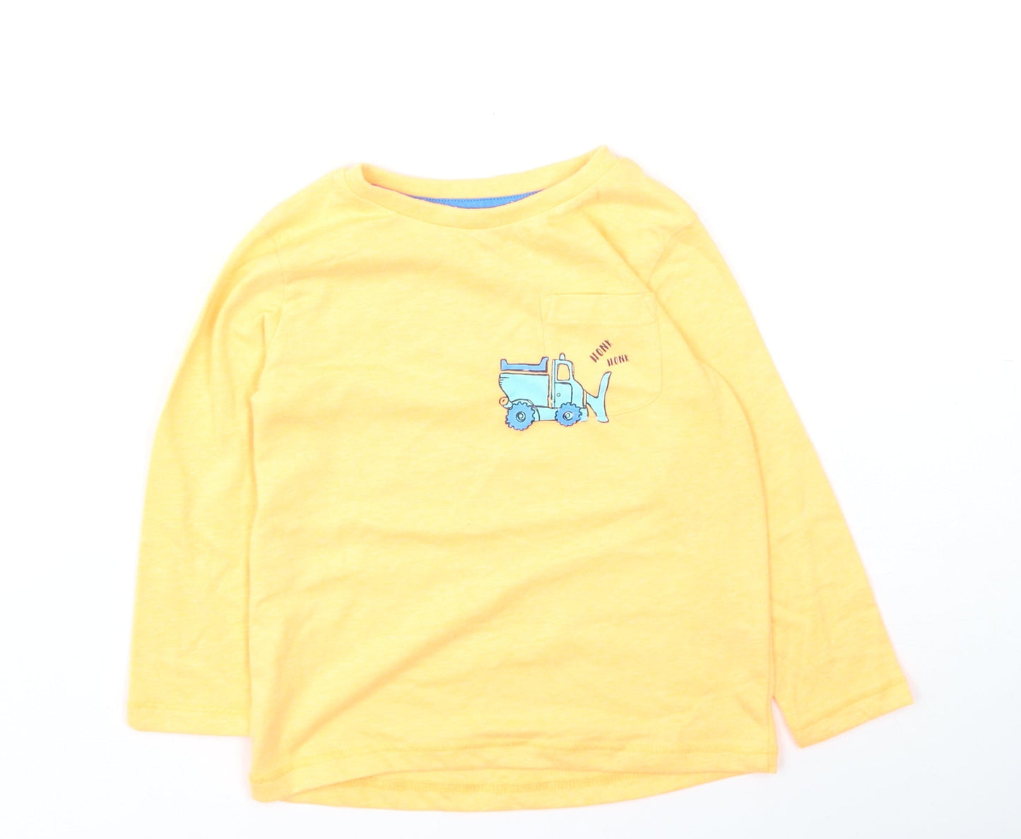 Dunnes Stores Boys Orange  Cotton Basic Casual Size 12-18 Months Round Neck