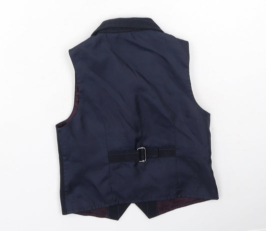 NEXT Boys Blue  Polyester Basic Tank Size 2-3 Years V-Neck