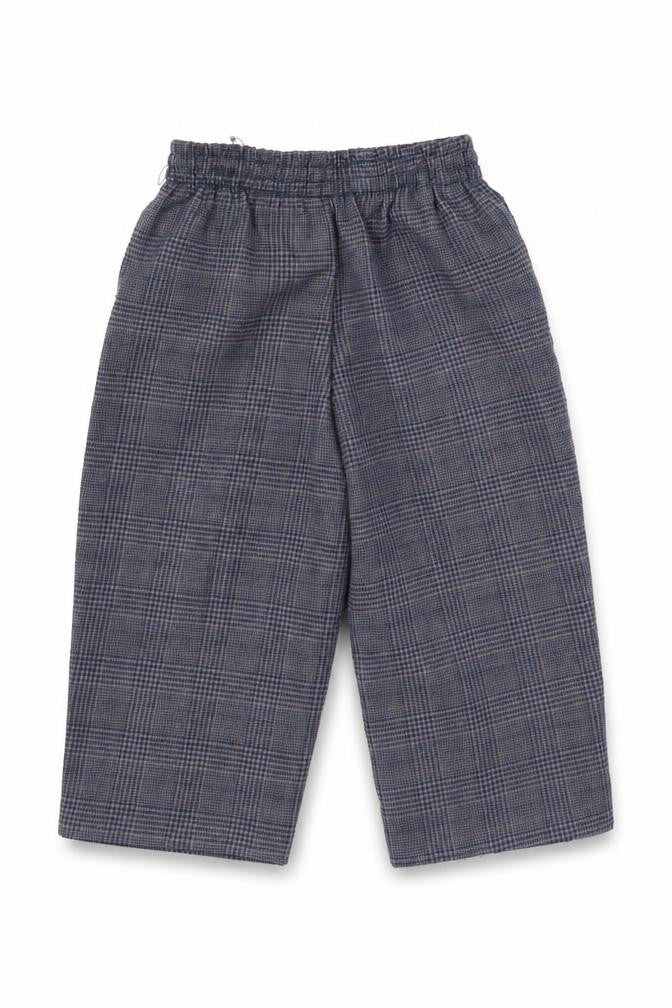 Preworn Boys Grey Plaid Polyester Cargo Trousers Size 18-24 Months