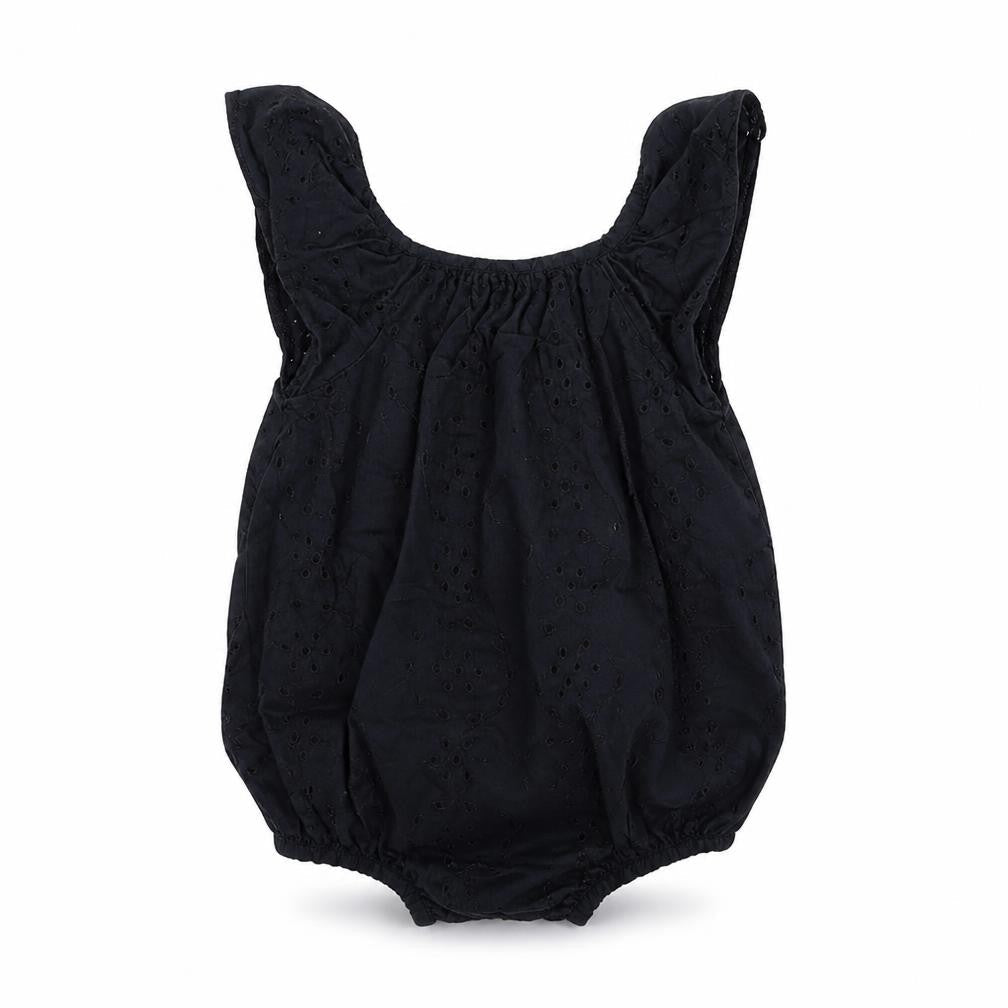 Babyk Girls Black  Cotton Romper Outfit/Set Size 0-3 Months