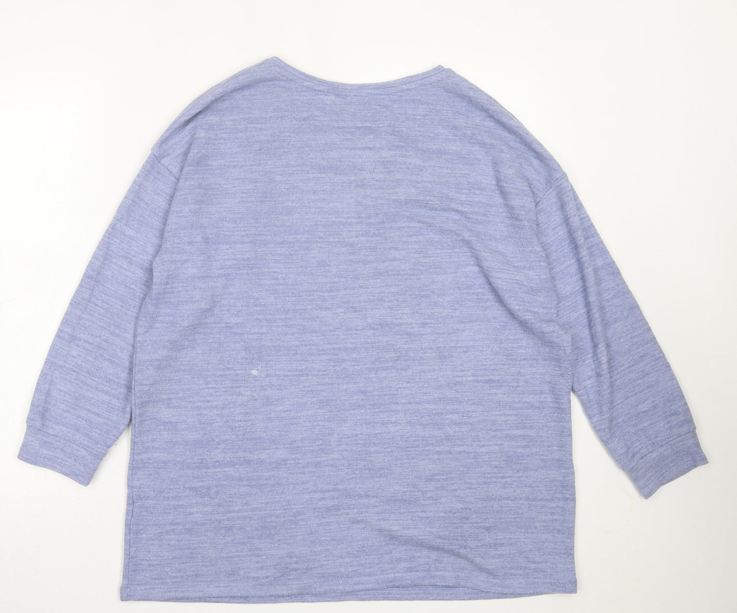 Papaya Womens Purple Crew Neck  Polyester Pullover Jumper Size 12