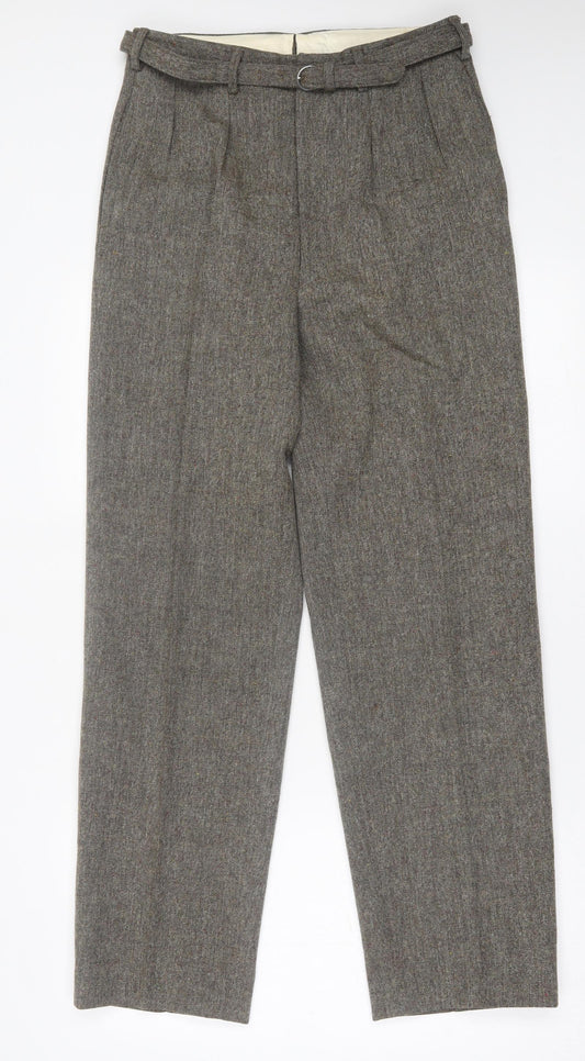Preworn Womens Brown  Acrylic Trousers  Size 30 in L31 in Regular Hook & Eye