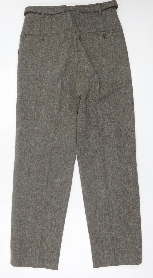 Preworn Womens Brown  Acrylic Trousers  Size 30 in L31 in Regular Hook & Eye