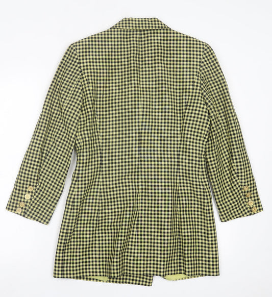 Country Casuals Womens Green Plaid  Jacket  Size 8  Button