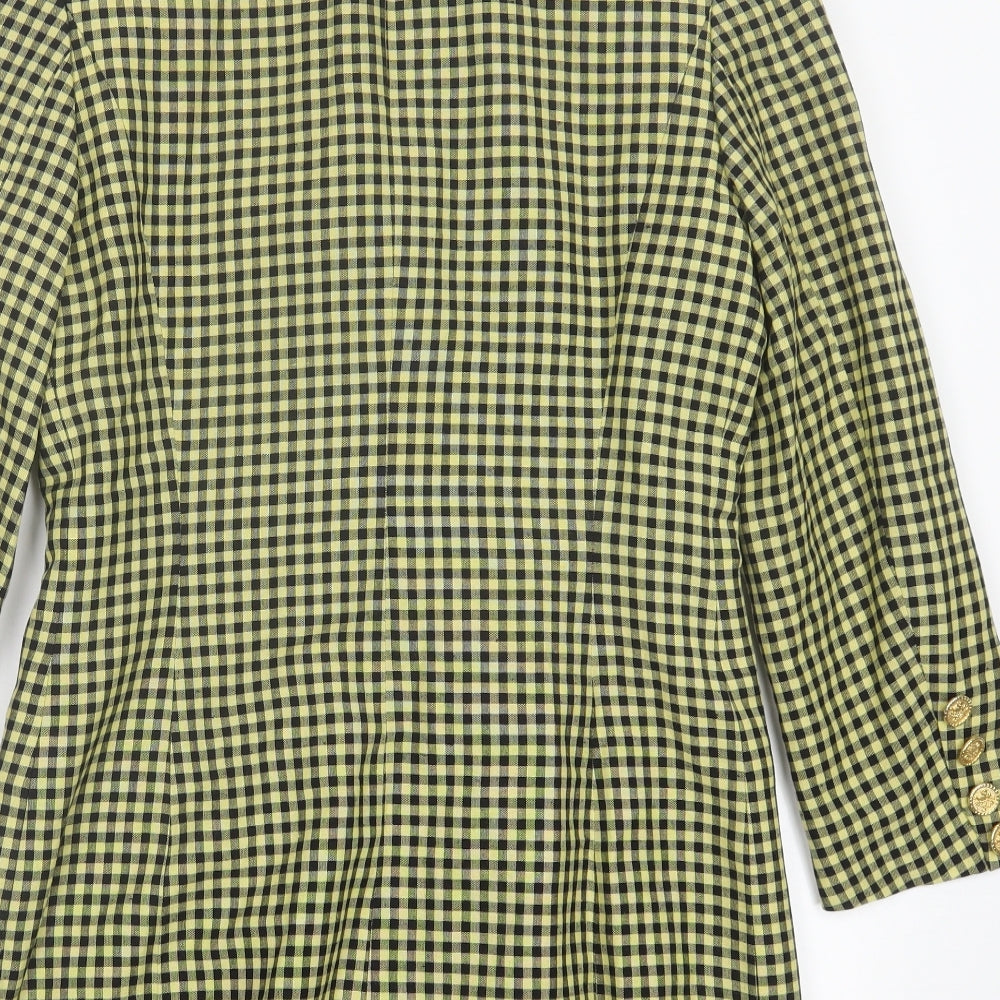 Country Casuals Womens Green Plaid  Jacket  Size 8  Button