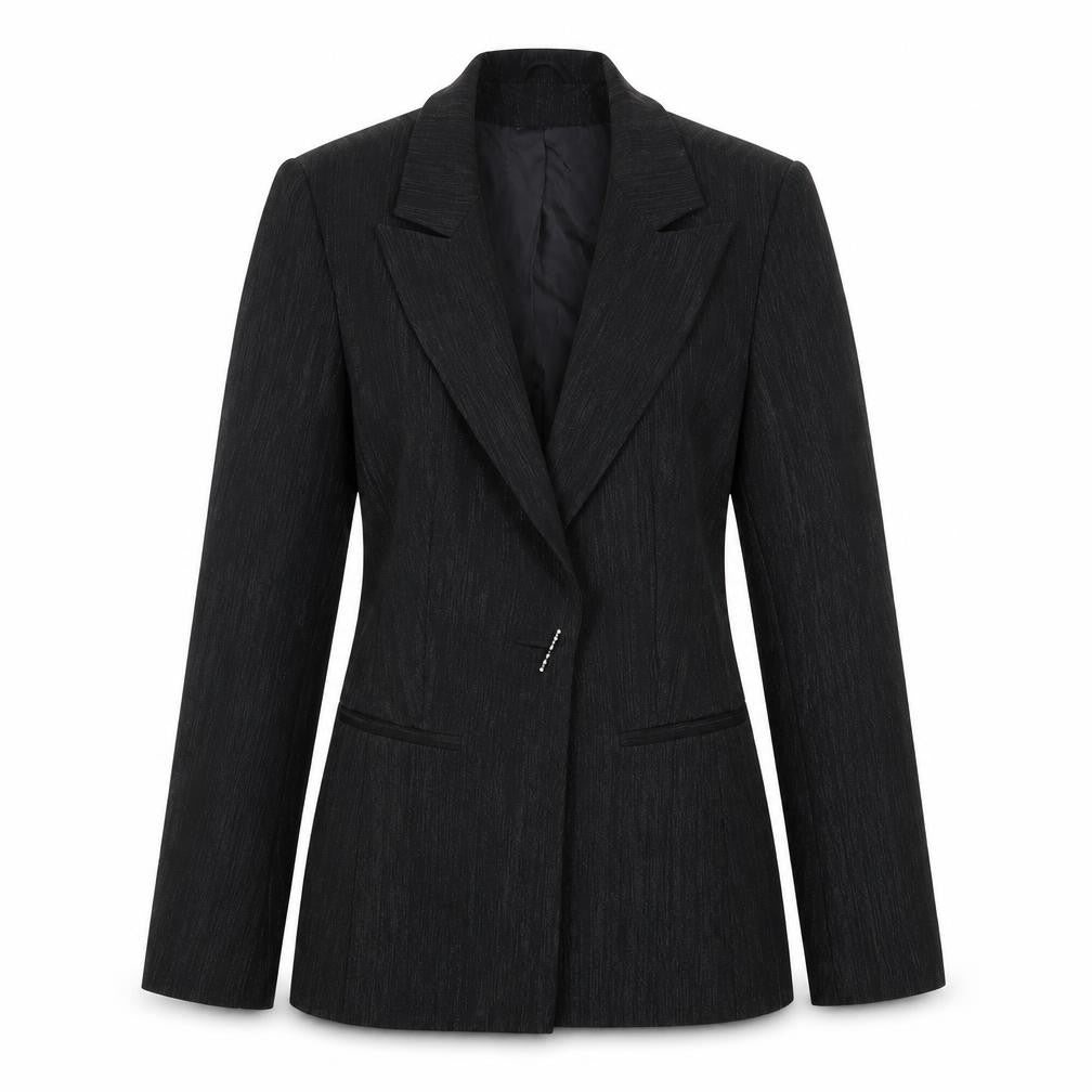 bay Womens Black   Jacket Blazer Size 8  Button