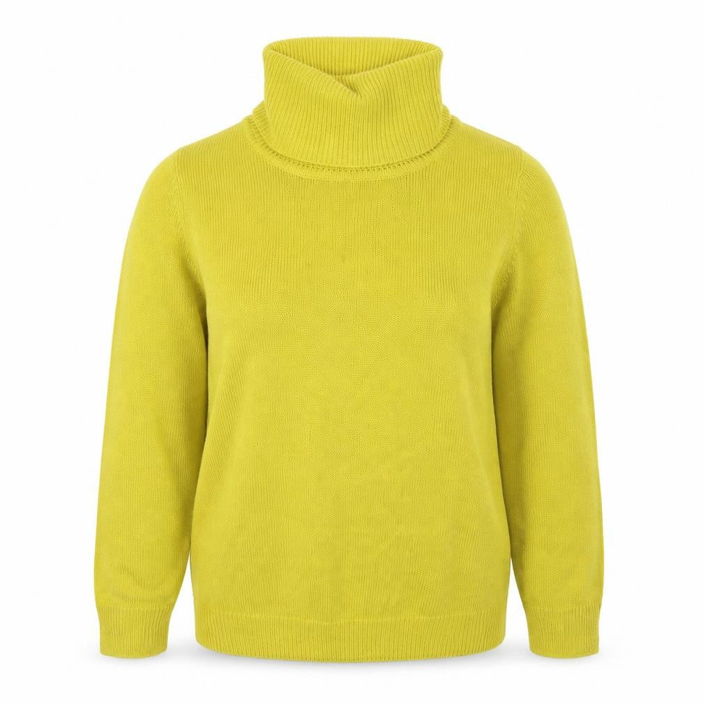 Damart Womens Yellow Roll Neck  Acrylic Pullover Jumper Size 10