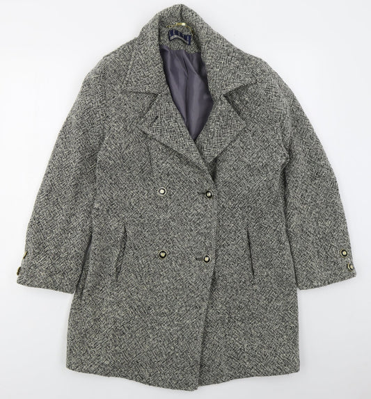 Kesta London Womens Grey   Pea Coat Coat Size 10  Button