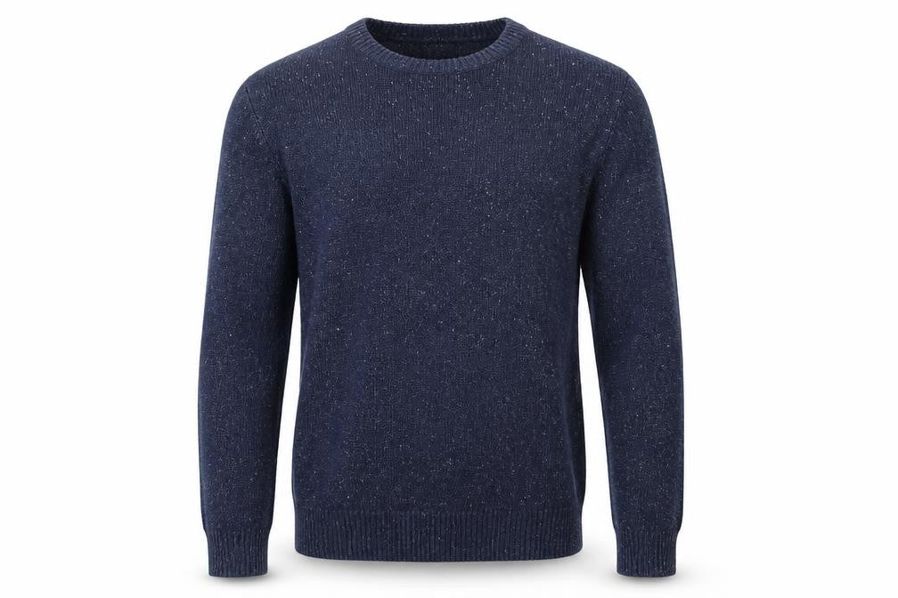Cedarwood State Mens Blue Crew Neck Acetate Pullover Jumper Size S