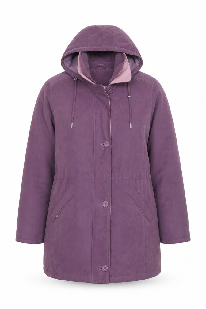 EWM Womens Purple   Overcoat Coat Size 14  Zip