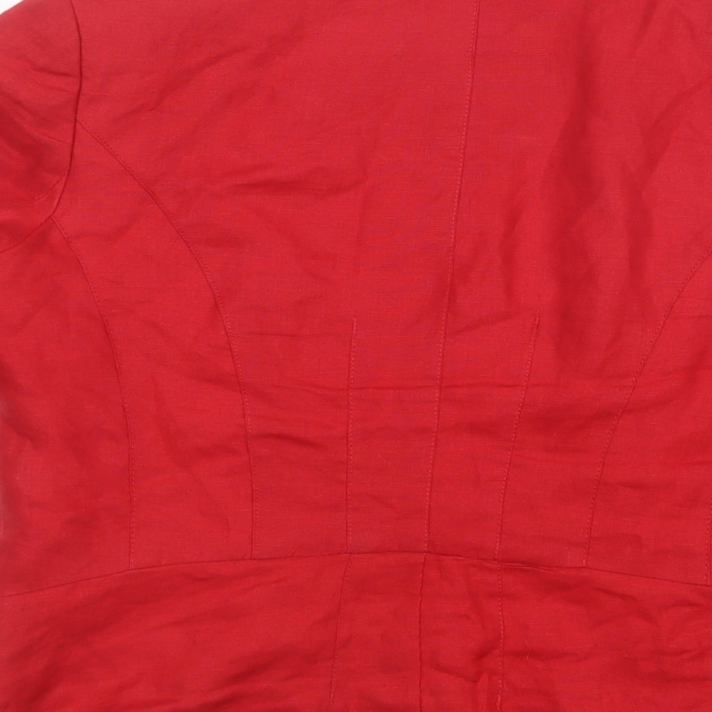 Per Una Womens Red   Jacket Blazer Size 10  Button