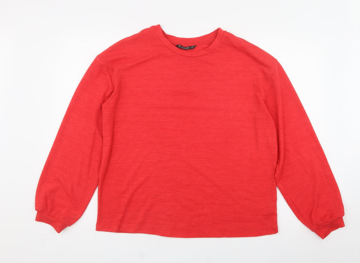 Dunnes Womens Red  Polyester Pullover Sweatshirt Size M