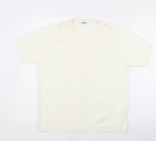 Berkertex Womens White  Acrylic Pullover Sweatshirt Size 14   - size 14-16