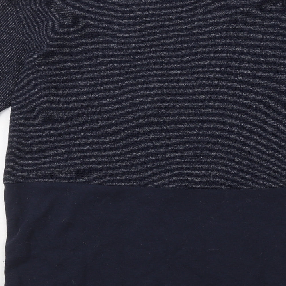 Twisted Soul Mens Blue Round Neck  Cotton Pullover Jumper Size S