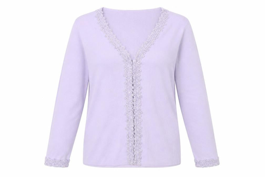 Alibi Womens Purple V-Neck  Viscose Pullover Jumper Size 16