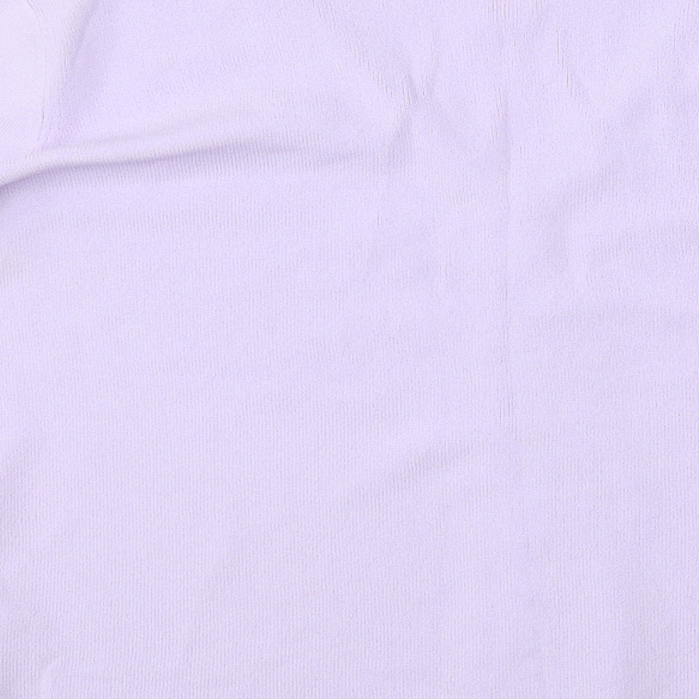 Alibi Womens Purple V-Neck  Viscose Pullover Jumper Size 16