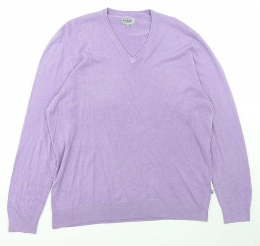Morley Mens Pink  Acrylic Pullover Sweatshirt Size 2XL