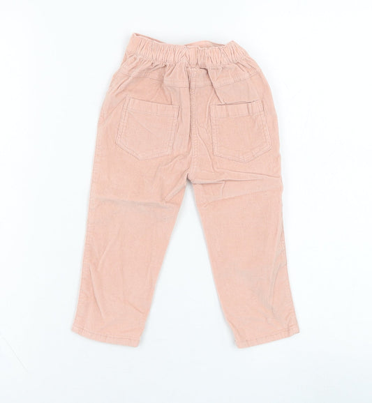 George Girls Pink  Cotton Jogger Trousers Size 12-18 Months  Pullover