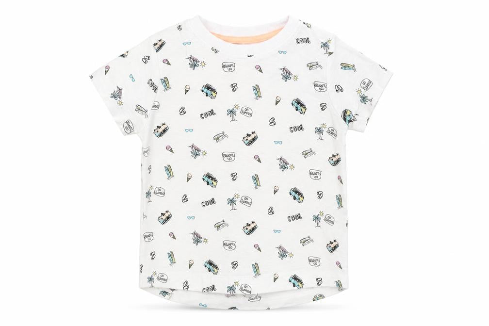 Matalan Boys White  Cotton Basic T-Shirt Size 12-18 Months Round Neck Pullover - Summer